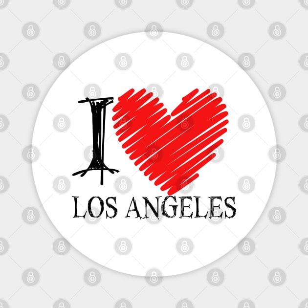 I Love Los Angeles, Los Angeles Love, Los Angeles Merch, Los Angeles Gift Ideas, Los Angeles Lovers Magnet by TinPis